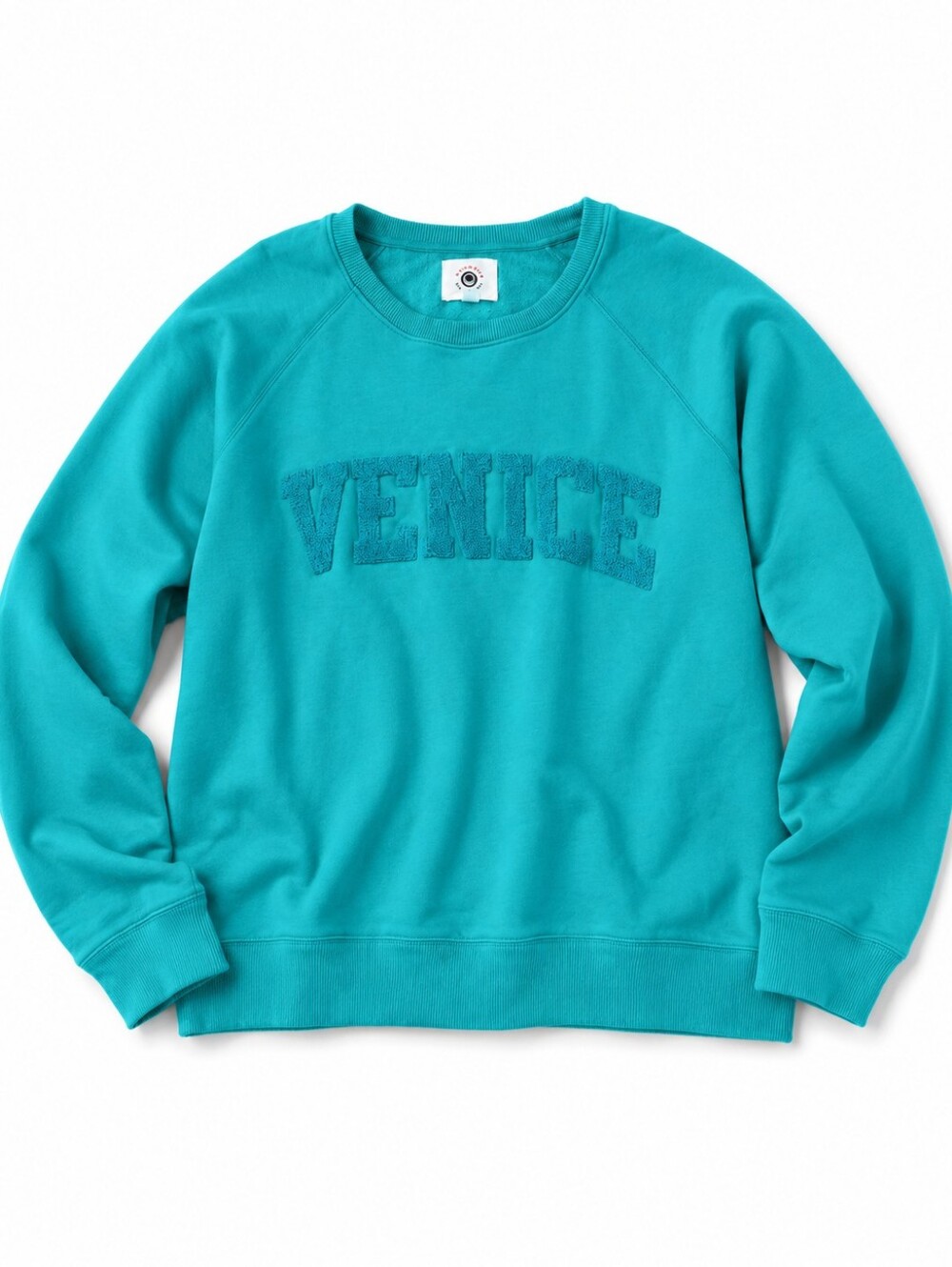 Antrho Sunnyside by Sundry relaxed coastal green crew neck pullover sweatshirt